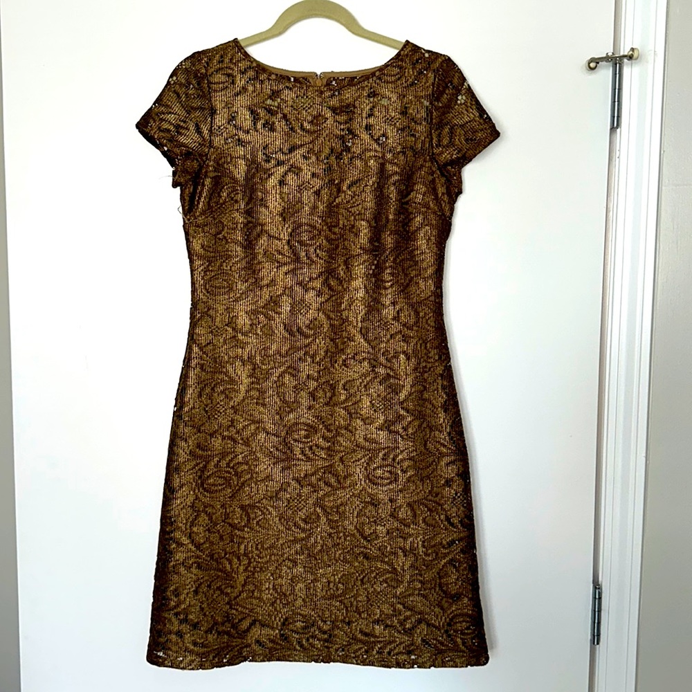 Julia Jordan Bronze Mini Dress Size 8